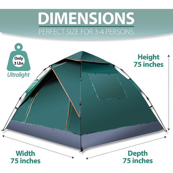 Zone Tech Instant Pop Up Tent – Portable Waterproof And Windproof 